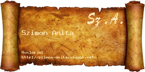 Szimon Anita névjegykártya